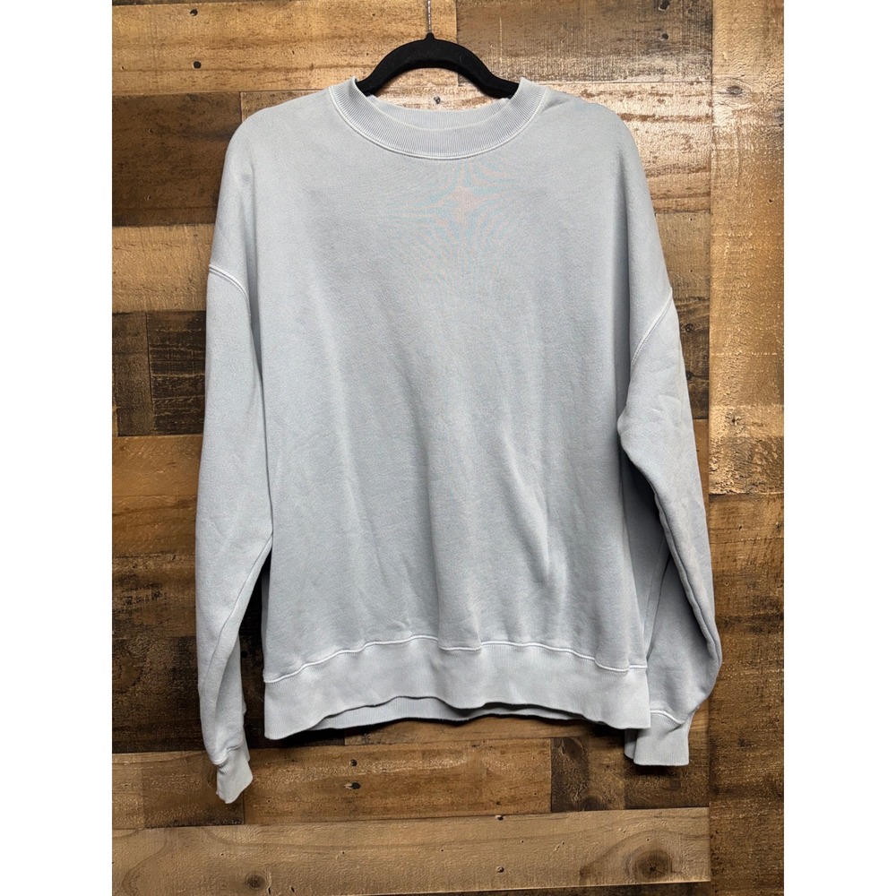 Abercrombie & Fitch Soft A&F Essentials Sweatshirt Light Blue Crewneck Mens M